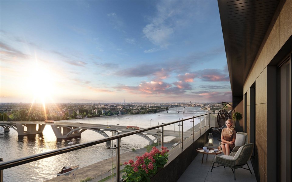 2К квартира 59.16 м² Санкт-Петербург, Невский р-н, Октябрьская наб.  
